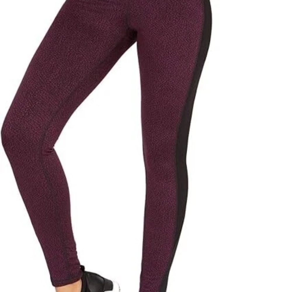 Ideology Purple and Black Leggings Sleek Athletic Design